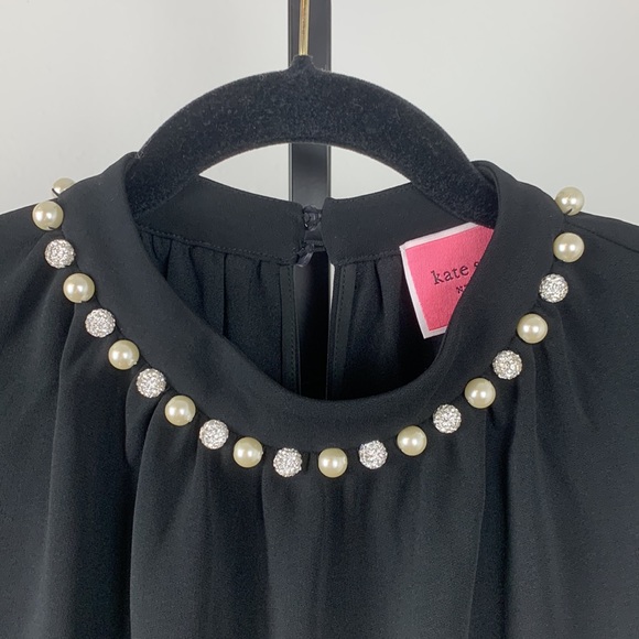 Kate Spade Pearl Pave Black Dress, Sz 4 - Picture 3 of 11